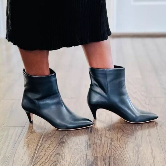DOLCE VITA Dee Black Leather Ankle Booties, 8 - Picture 3 of 11